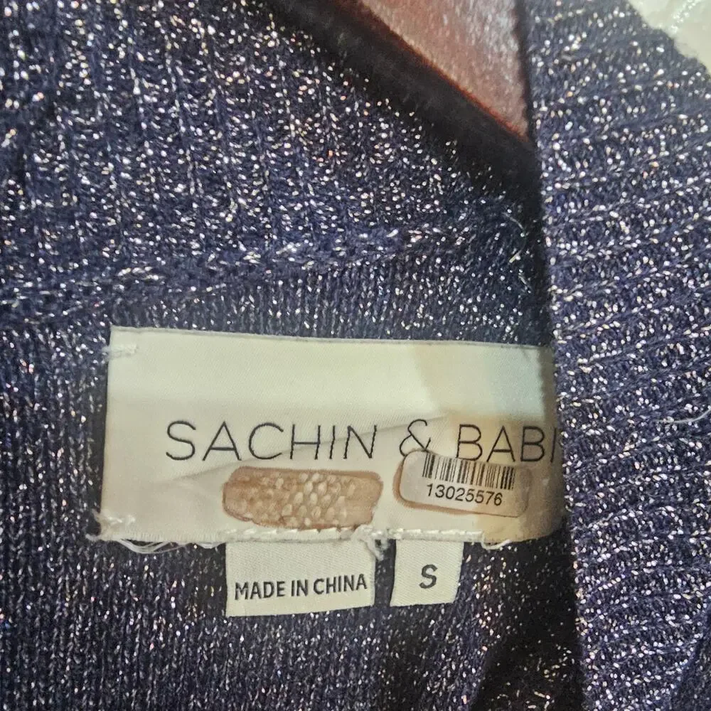 Sachin & Babi Amelie Metallic Knit Bodycon Dress Size S - Picture 4 of 9